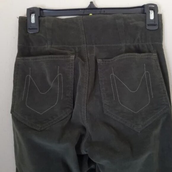 Show Me Your MuMu Green Corduroy Cam Cam Bells Pull On Pant Sz Med MSRP $162 - Picture 6 of 10